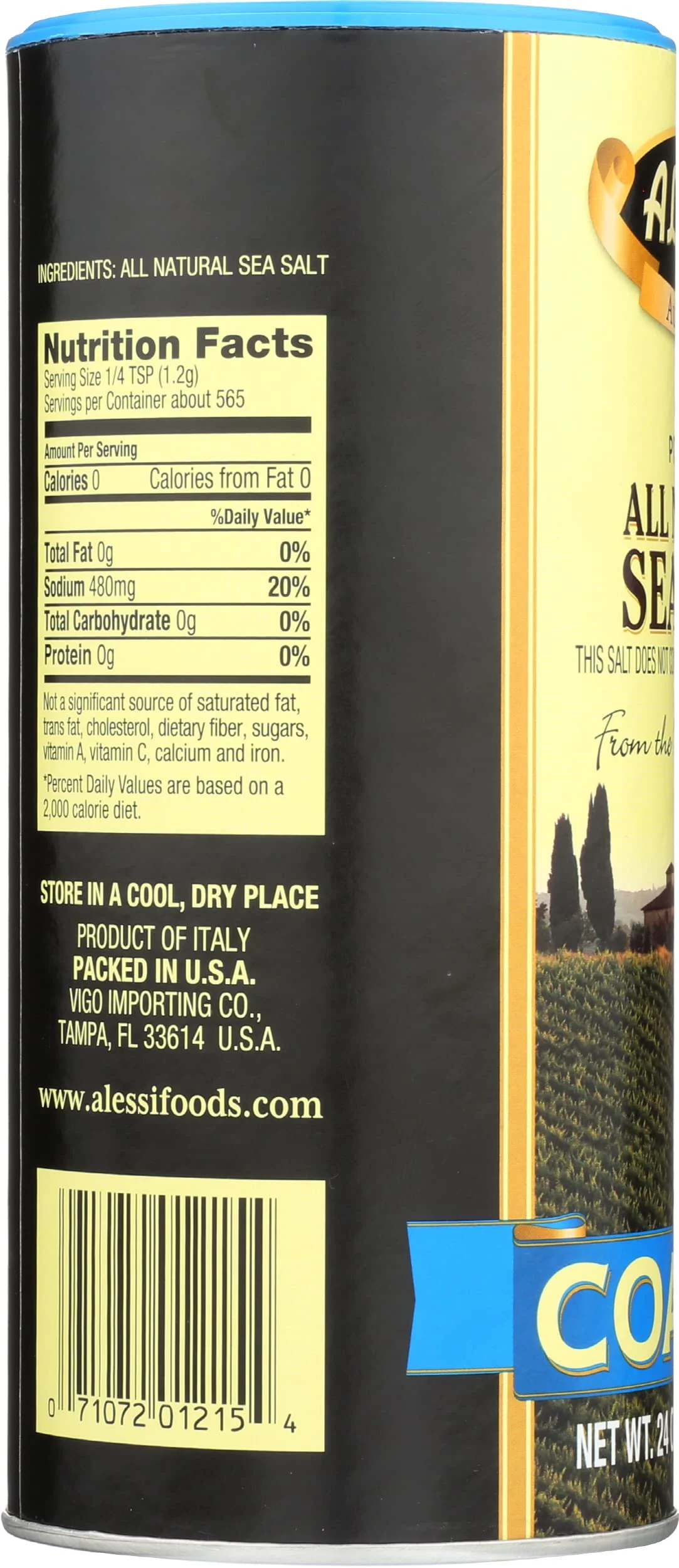 Alessi Coarse Sea Salt, 24-Ounce (Pack Of 6)
