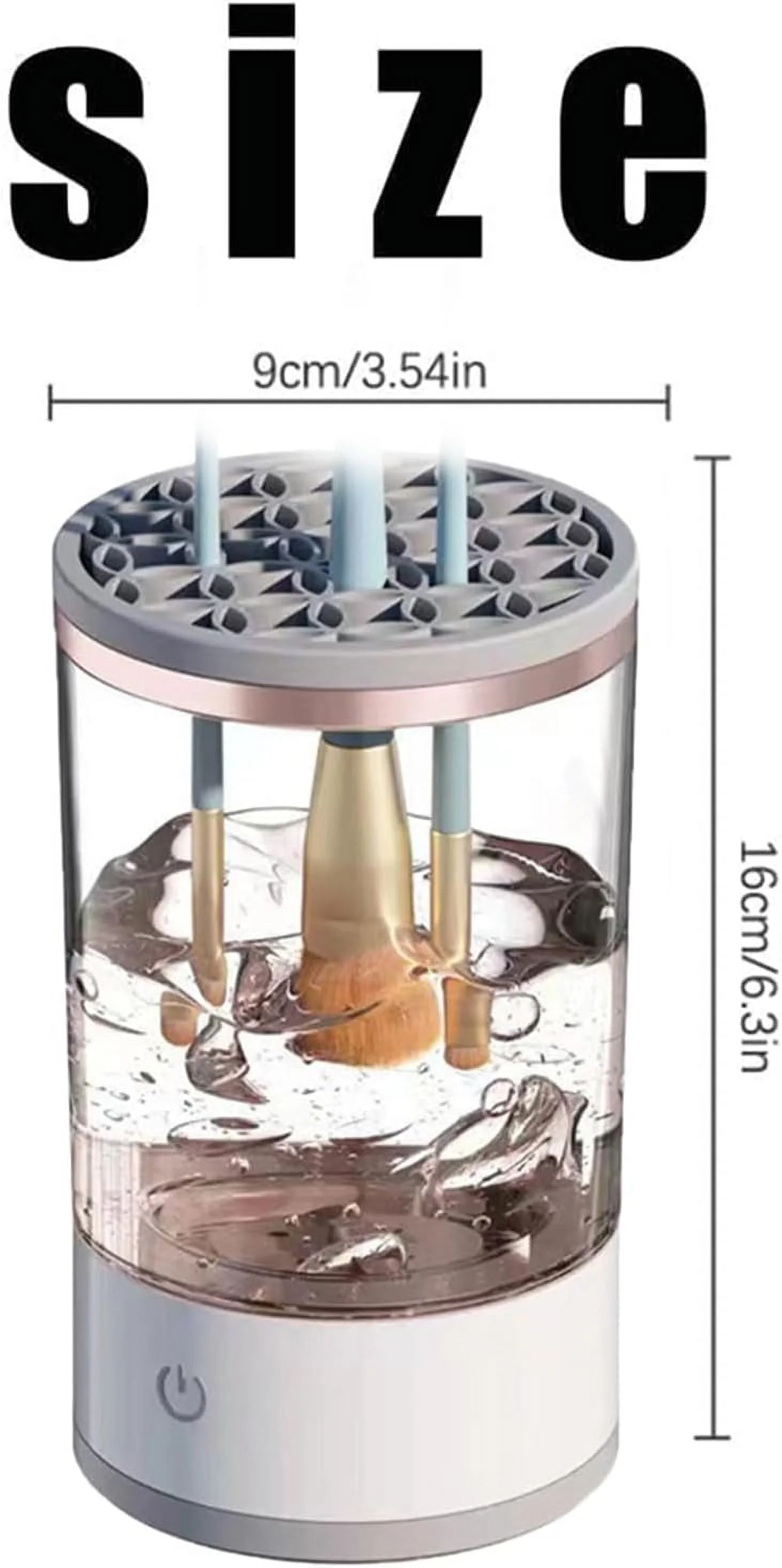 JUXYUE Illumi Cosmetic Brush Blender, Illumi Cosmetic Brush Cleaner, Brushly Professional Cosmetic Brush Cleaner, Electric Cosmetic Brush Cleaner, Automatic Rotating Cosmetic Brush Cleaner