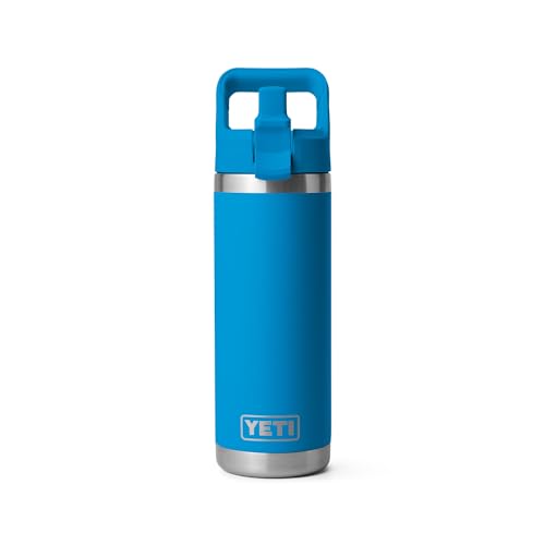 YETI Rambler 18 oz Bottle, Vacuum Insulated, Stainless Steel with Straw Cap, Beekeeper