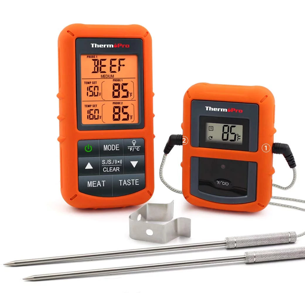ThermoPro TP20 Wireless Remote Cooking Food Meat Thermometer with Dual Probe for Smoker Grill BBQ Thermometer