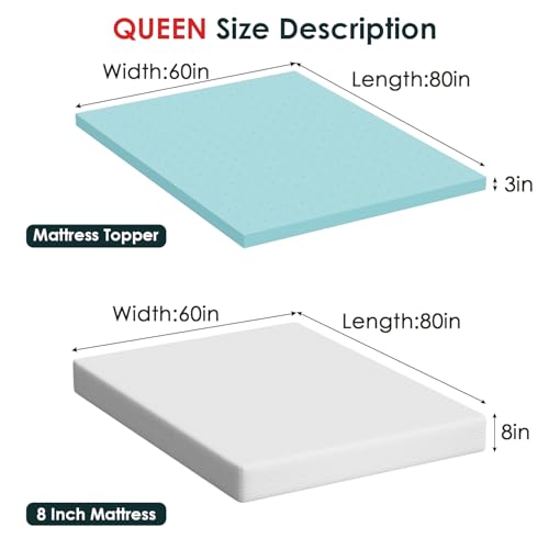 FDW 5 Inch Gel Memory Foam Mattress Medium-Firm Mattress for Pressure Relief & Cooler Sleep Mattress for Kid Adults CertiPUR-US Certified Mattress in a Box, Full