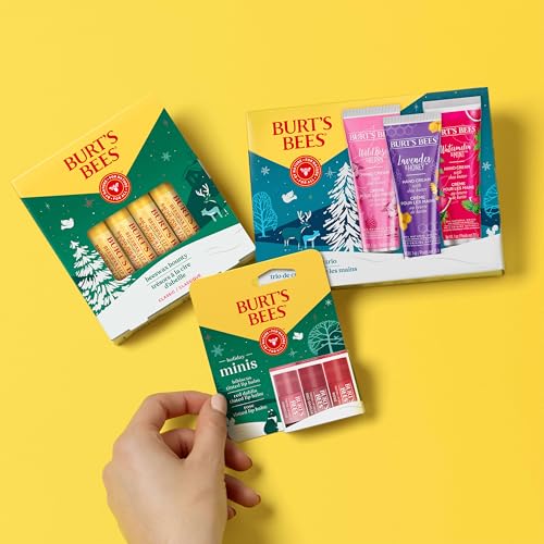 Burt's Bees Gifts Ideas - Classics Set, 6 Products in Giftable Tin – Cuticle Cream, Hand Salve, Lip Balm, Res-Q Ointment, Hand Repair and Foot Cream