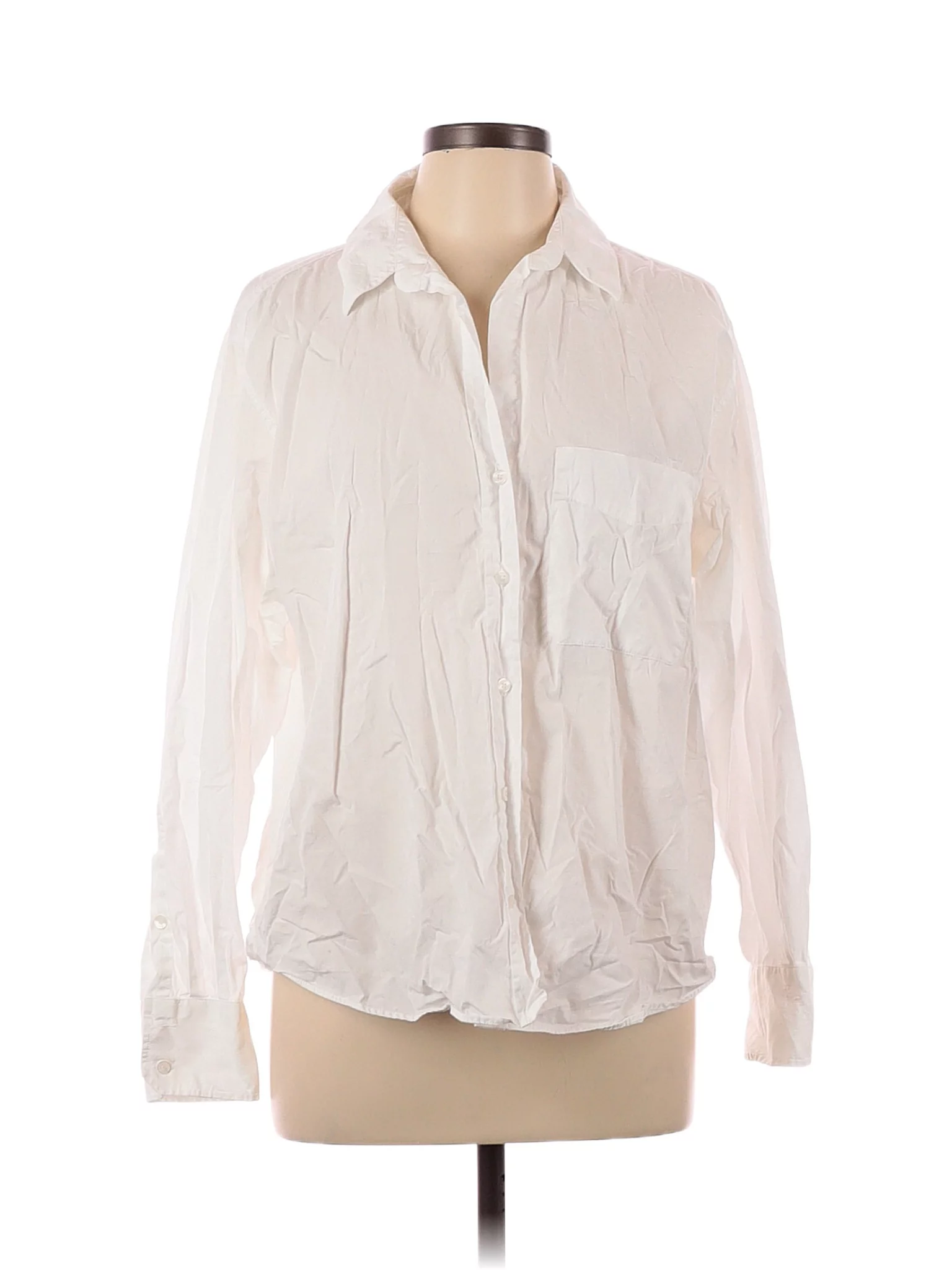 Pre-Owned Zara Women's Size XL Long Sleeve Button-Down Shirt