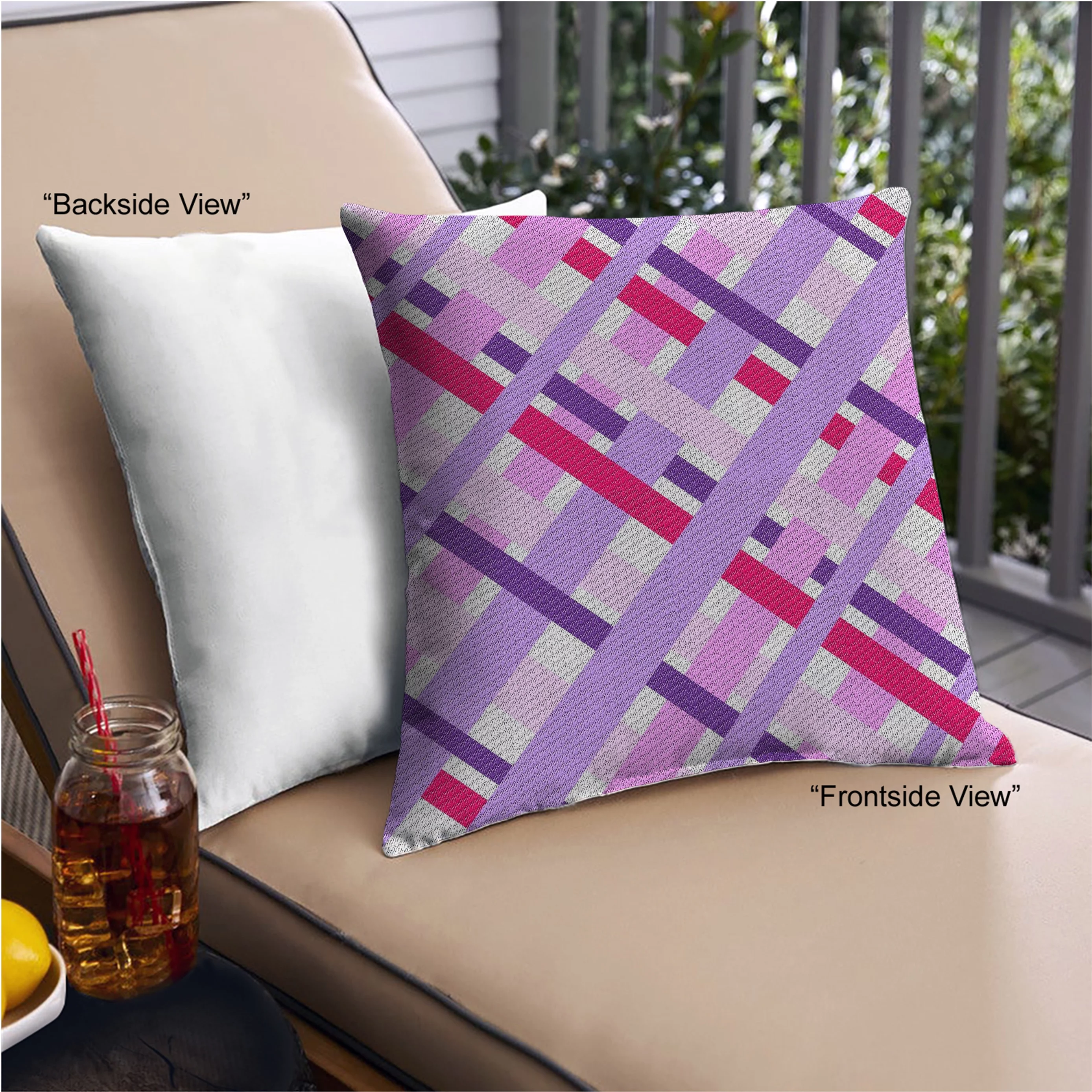 Ahgly Company Indoor Square Patterned Throw Pillow, 18 inch by 18 inch