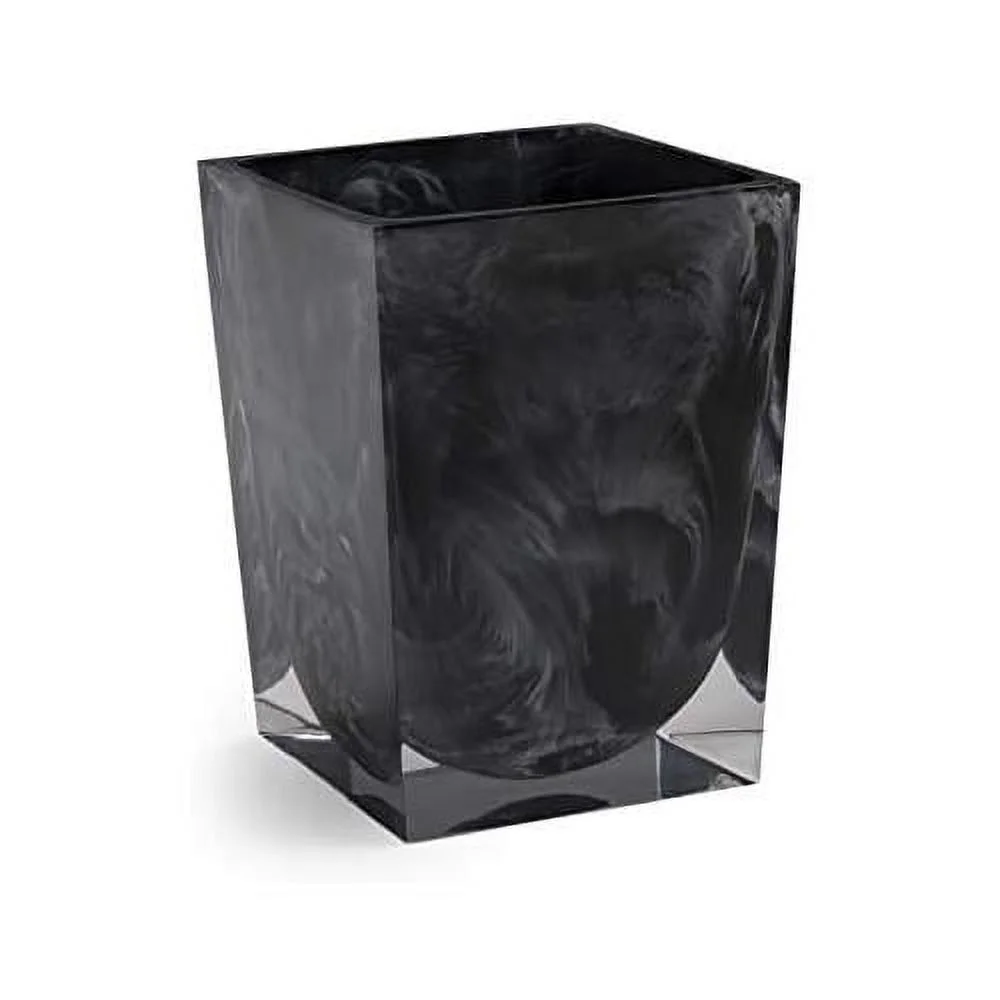 bologna black waste basket, garbage container bin for bathrooms, trash can, decorative waste baskets
