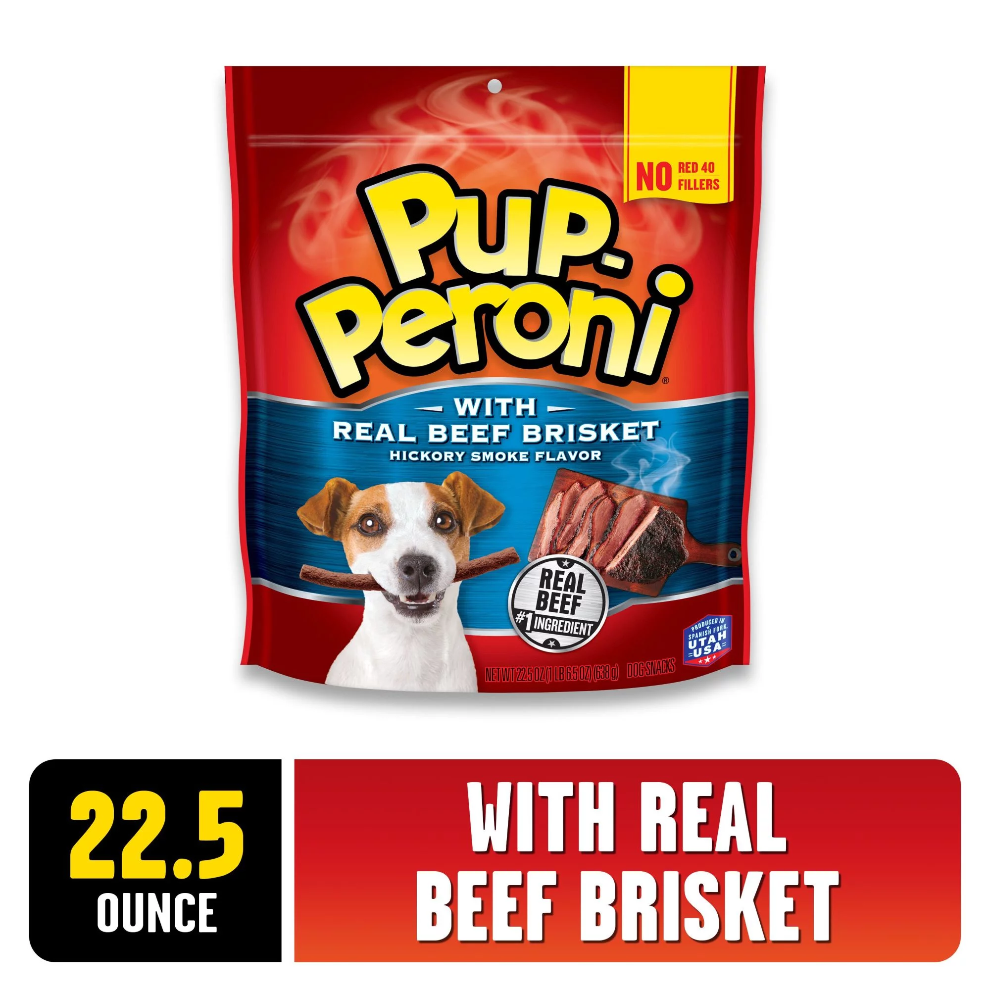 Pup-peroni Real Beef Brisket with Hickory Smoke Flavor Dog Treats, 22.5oz Bag