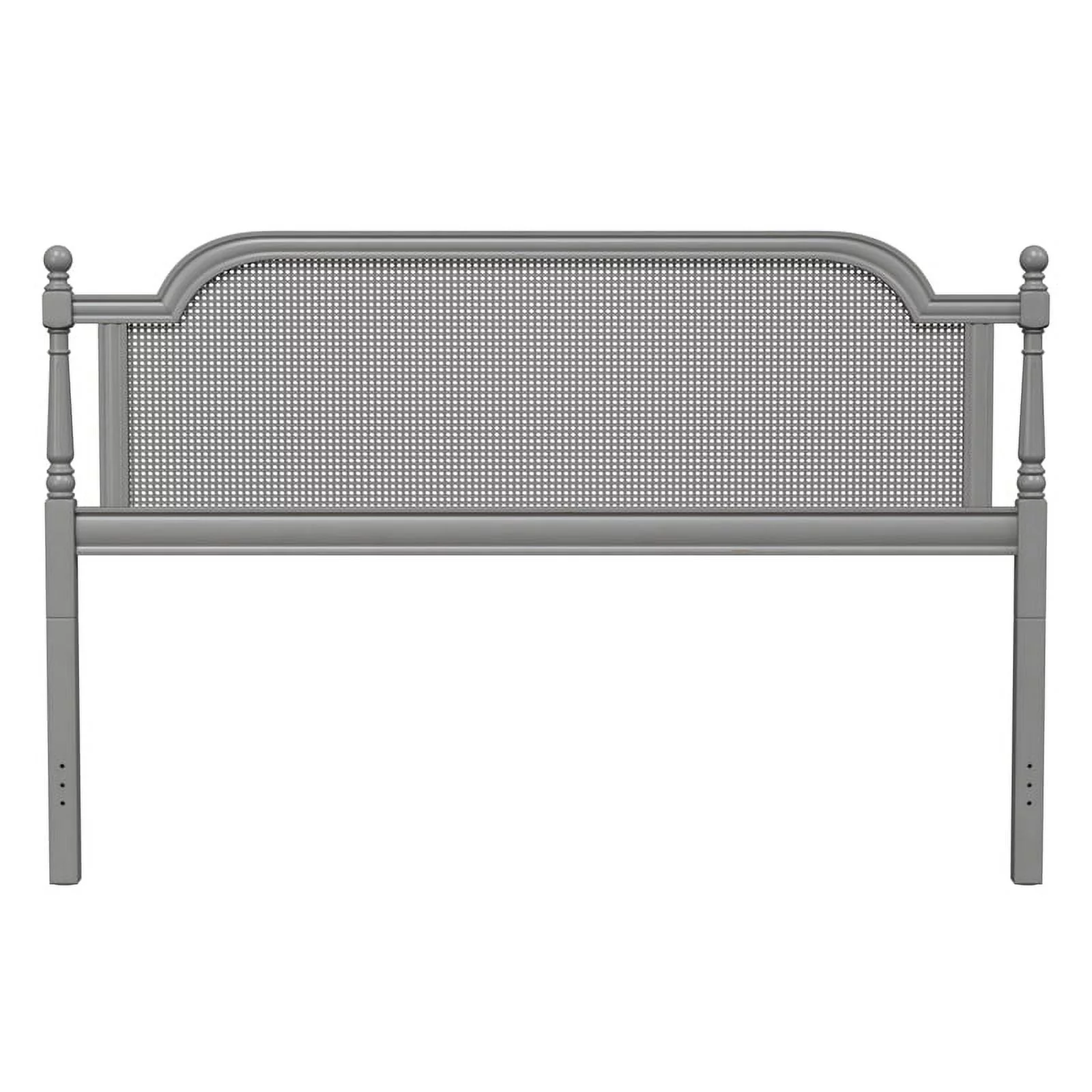 Hillsdale Furniture Melanie Wood and Cane King Bed French Gray