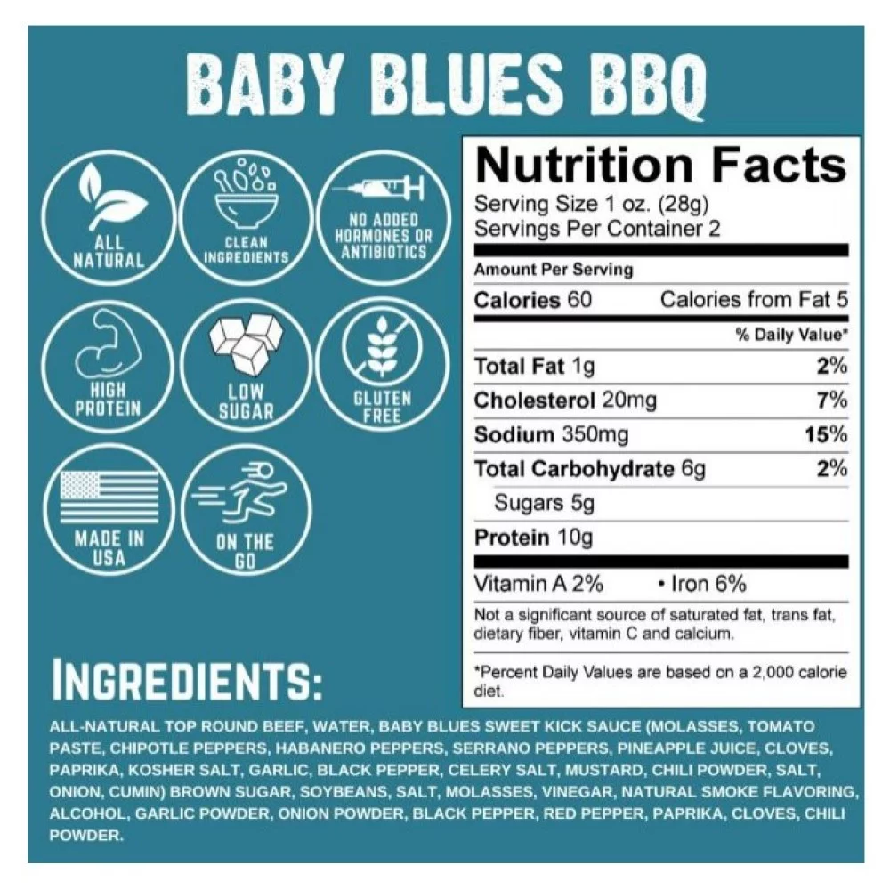 Baby Blues BBQ Beef Jerky