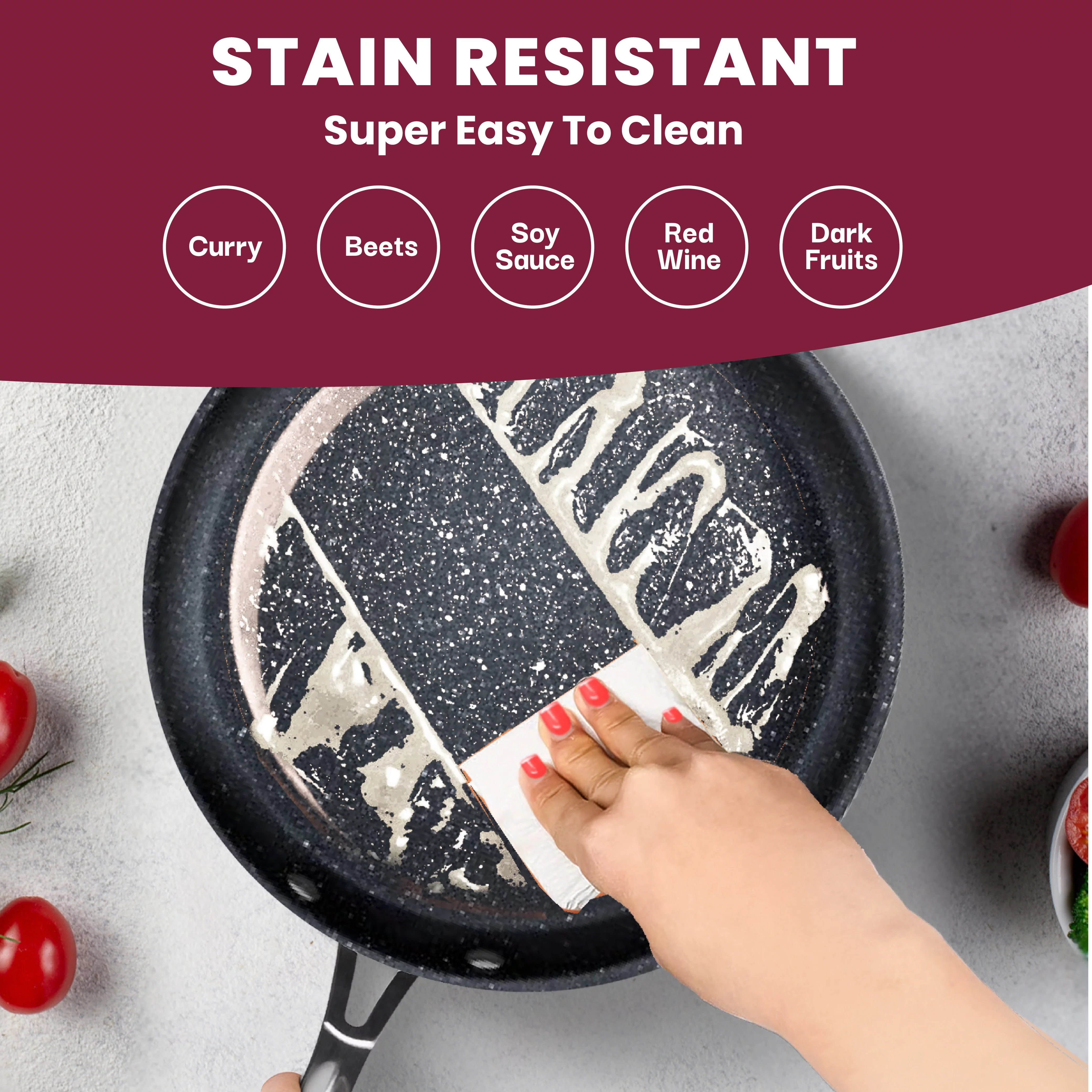 Granite Stone Pots and Pans Set Nonstick Cookware Bakeware Set Dishwasher Oven Safe Black 20 Pcs