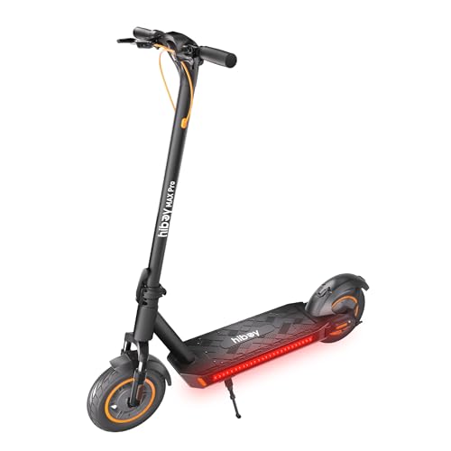 Hiboy MAX Pro Electric Scooter, 46.6 Mi Long Range, 22 MPH Power by 650W MAX Motor, 11'' Pneumatic Tires, Split Hub Design, Dual Suspension, 265lbs MAX Load, Commuting Electric Scooter for Adults