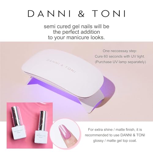 DANNI & TONI Semi Cured Gel Nail Strips Christmas Santa Claus Snowflakes Cat Eye Gel Nail Wraps 28 Stickers | Mistletoe Meow