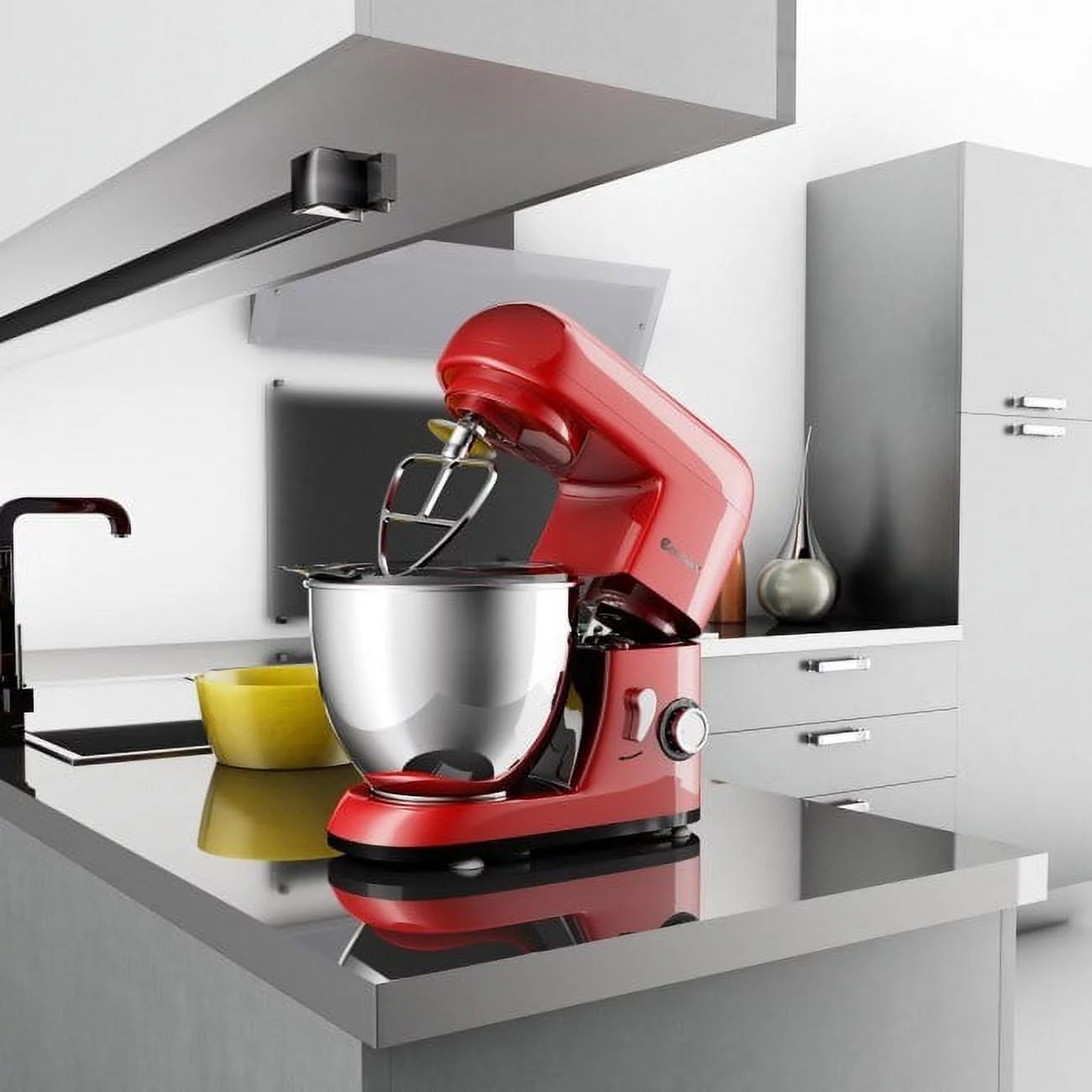 Powerful Stainless Steel Stand Mixer - 4.3 Qt - Enhance Mixing and Blending