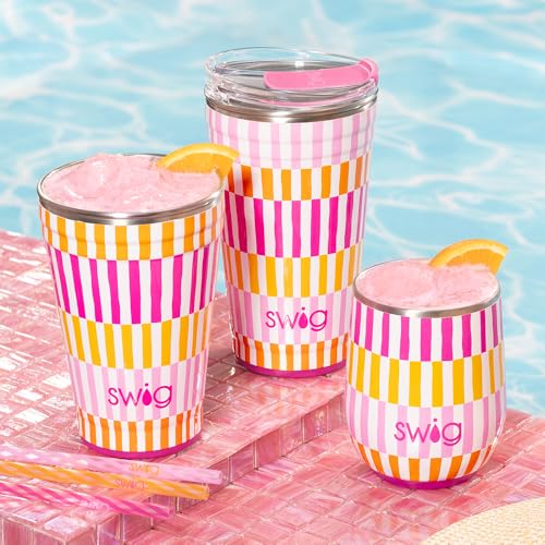 Swig Life 32oz Insulated Tumbler, Travel Coffee Tumbler with Lid, Cup Holder Friendly, Stainless Steel Travel Coffee Mug, Glitter Tumbler, Glitter Gifts (Confetti)