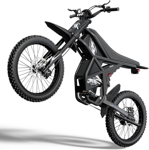 GT73PRO/GT73 Electric Dirt Bike for Adults, 3000W 60V 50MPH //2400W 48V 37MPH, 36.4AH Dual Battery Ebike Up to 85 Miles, 25