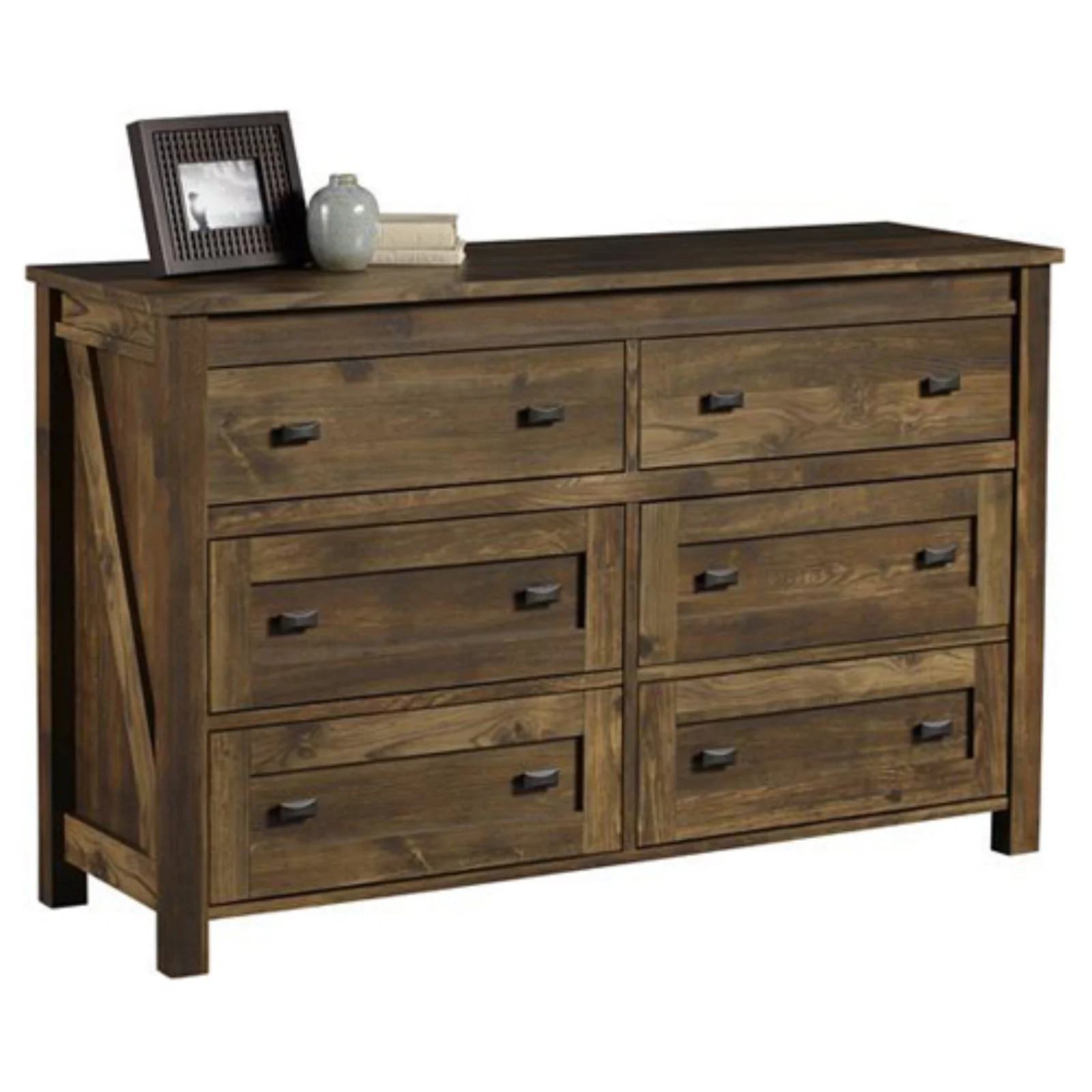 Altra Furniture Farmington 6 Drawer Dresser in Century Barn Pine