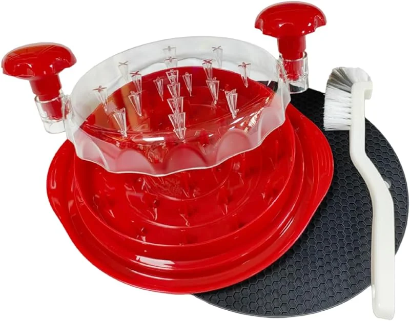 Meat Shredder for Shredding Chicken Clear Lid Extra Anti-skid Matt with Cleaning Brush for Barbecue Beef Pork Vegetable Shared Machine