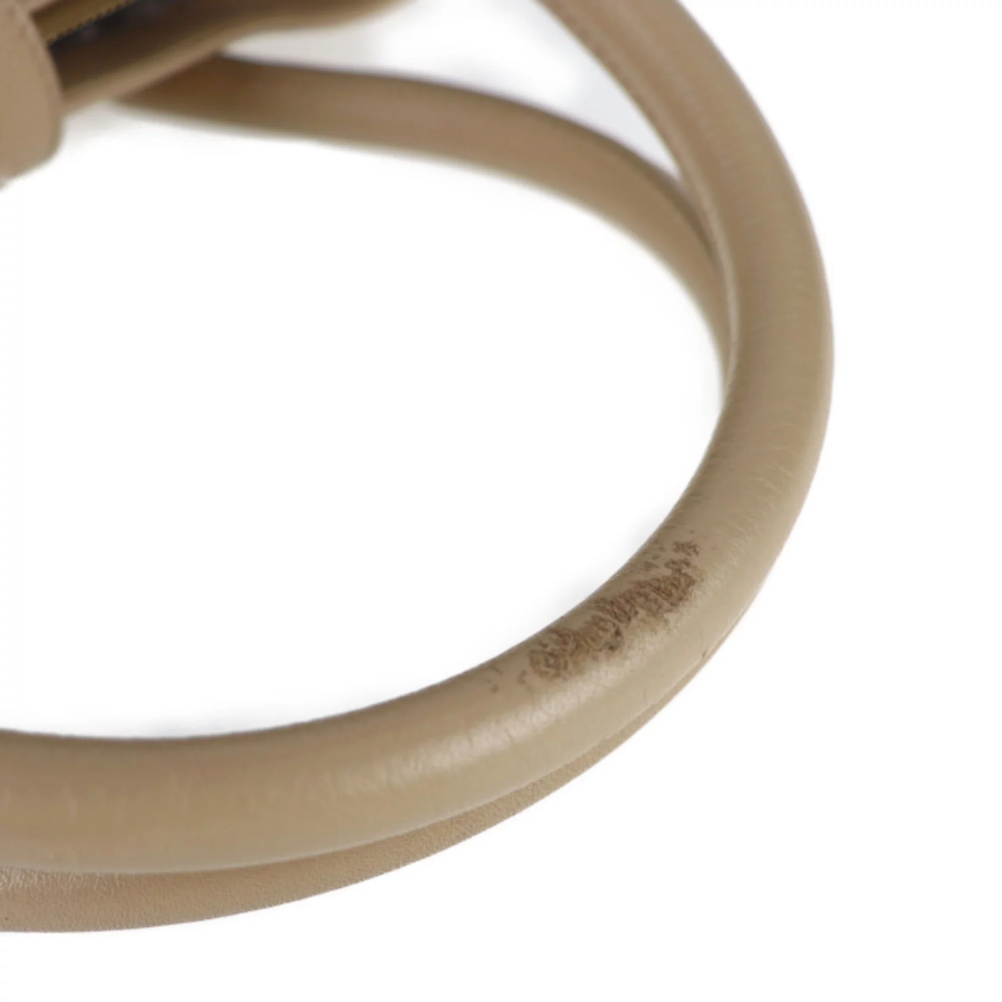 Pre-Owned JIMMY CHOO Jimmy Choo handbag leather beige gold metal fittings 2WAY shoulder bag (Good)