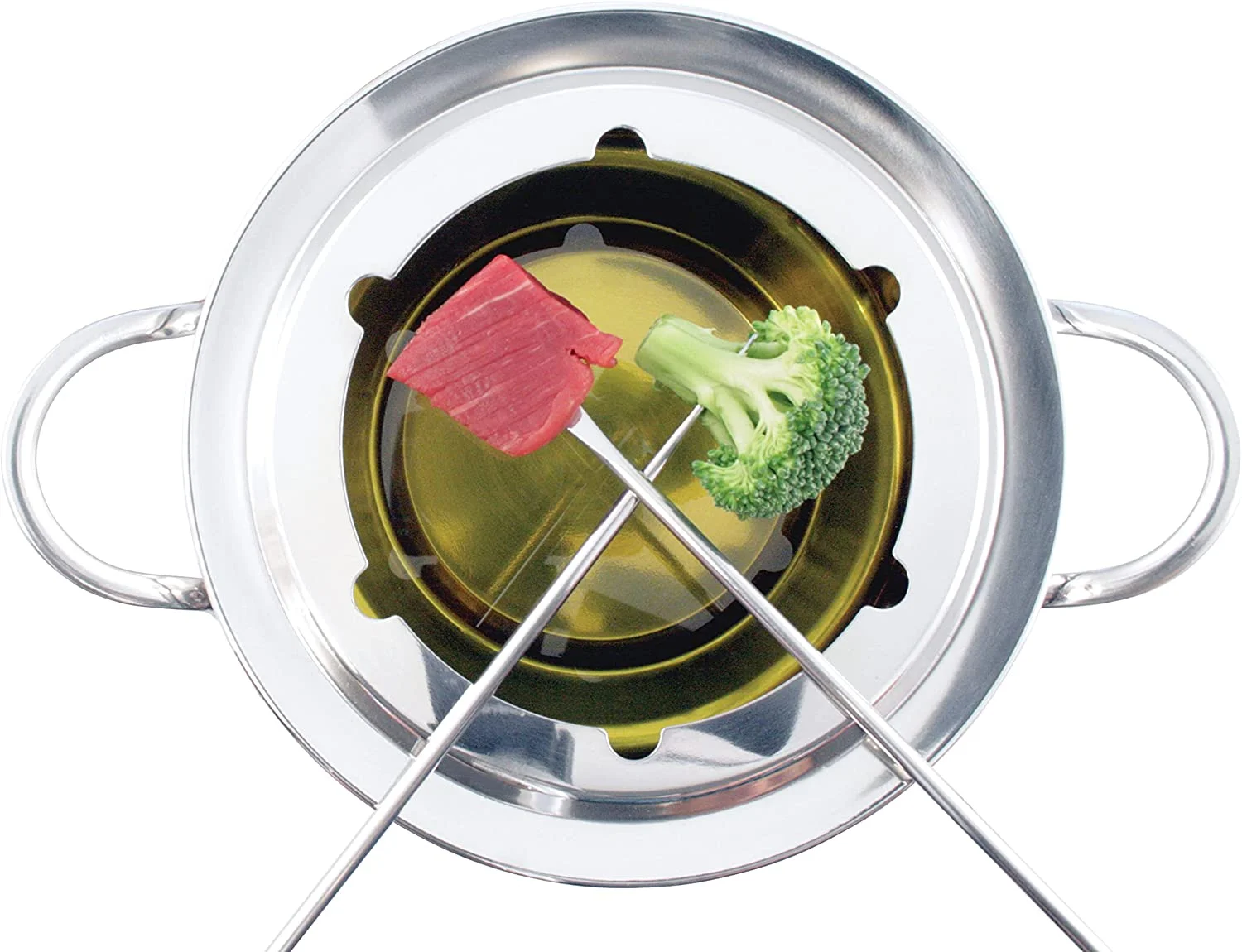 Swissmar - 11 Pcs Bienne Meat Fondue Set - Stainless Steel