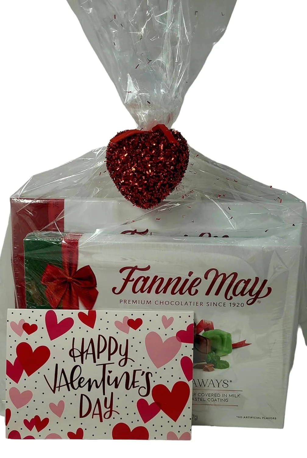 Fannie May Pixies And Mint Meltaway Bundle | 14Oz Pixies | 14Oz Mint Meltaways | Perfect For Chocolate Lovers, Mom Or Dad | 2 Favorites Wrapped In A Cello Bag And Accented With A Big Bow