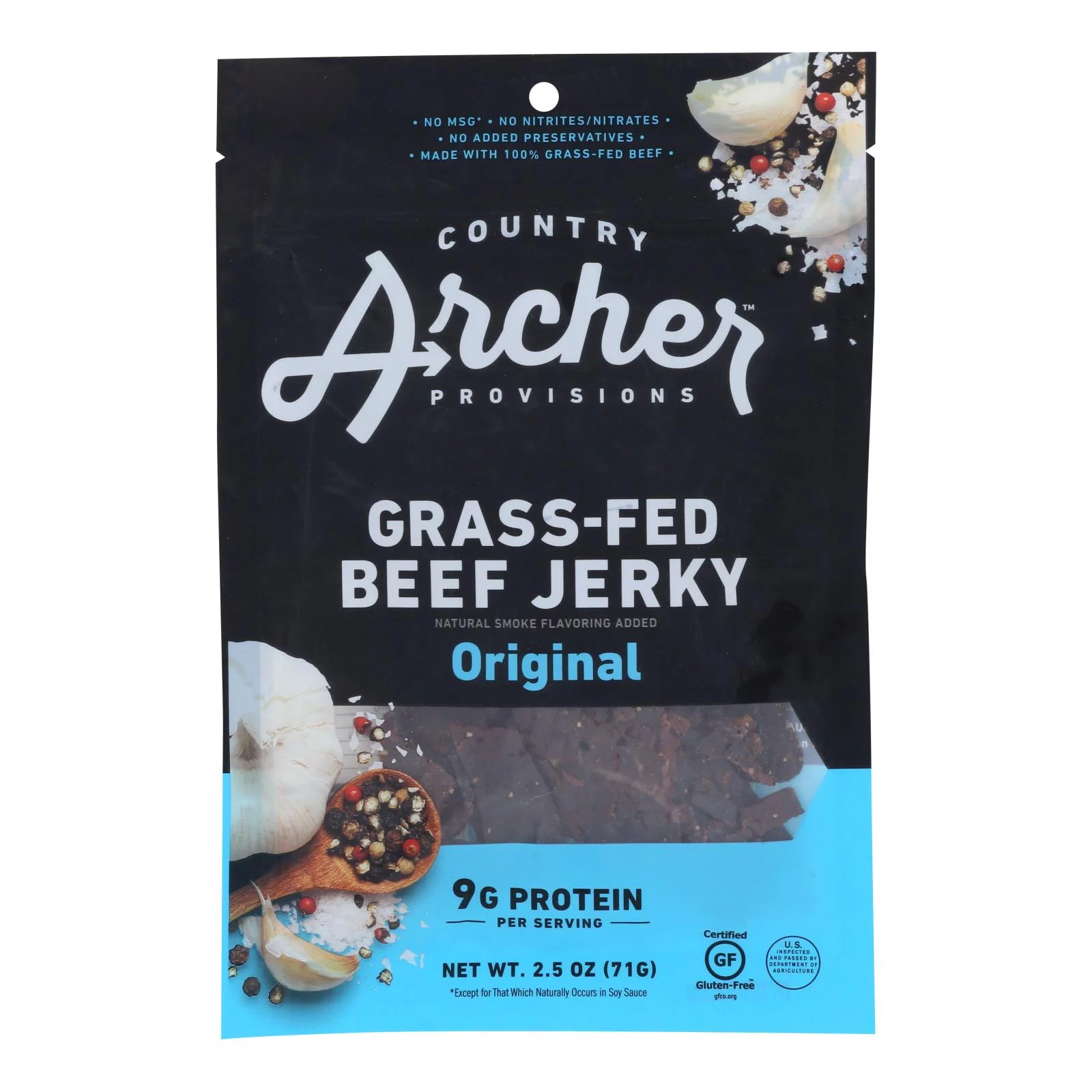 (Price/Case)Country Archer Jerky 004201 Original Beef Jerky 12-2.5 ounce Pack Of 12