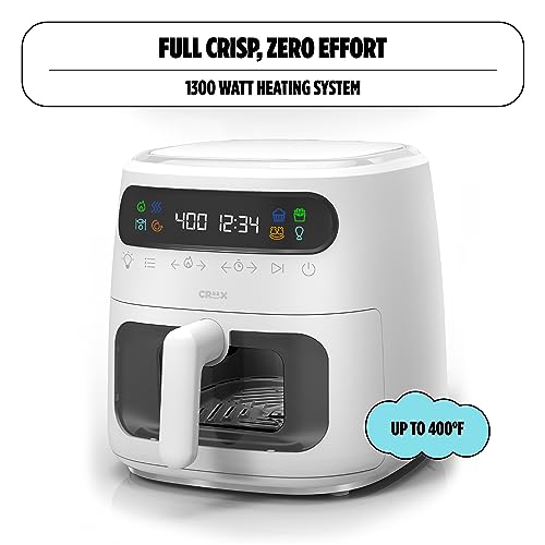 CRUX x Marshmello 8.0 QT Digital Air Fryer with TurboCrisp Technology, Touch Screen Temperature Control, Timer and Auto Shut-off, Fully Programmable, Silicone Liner Included, Lavender