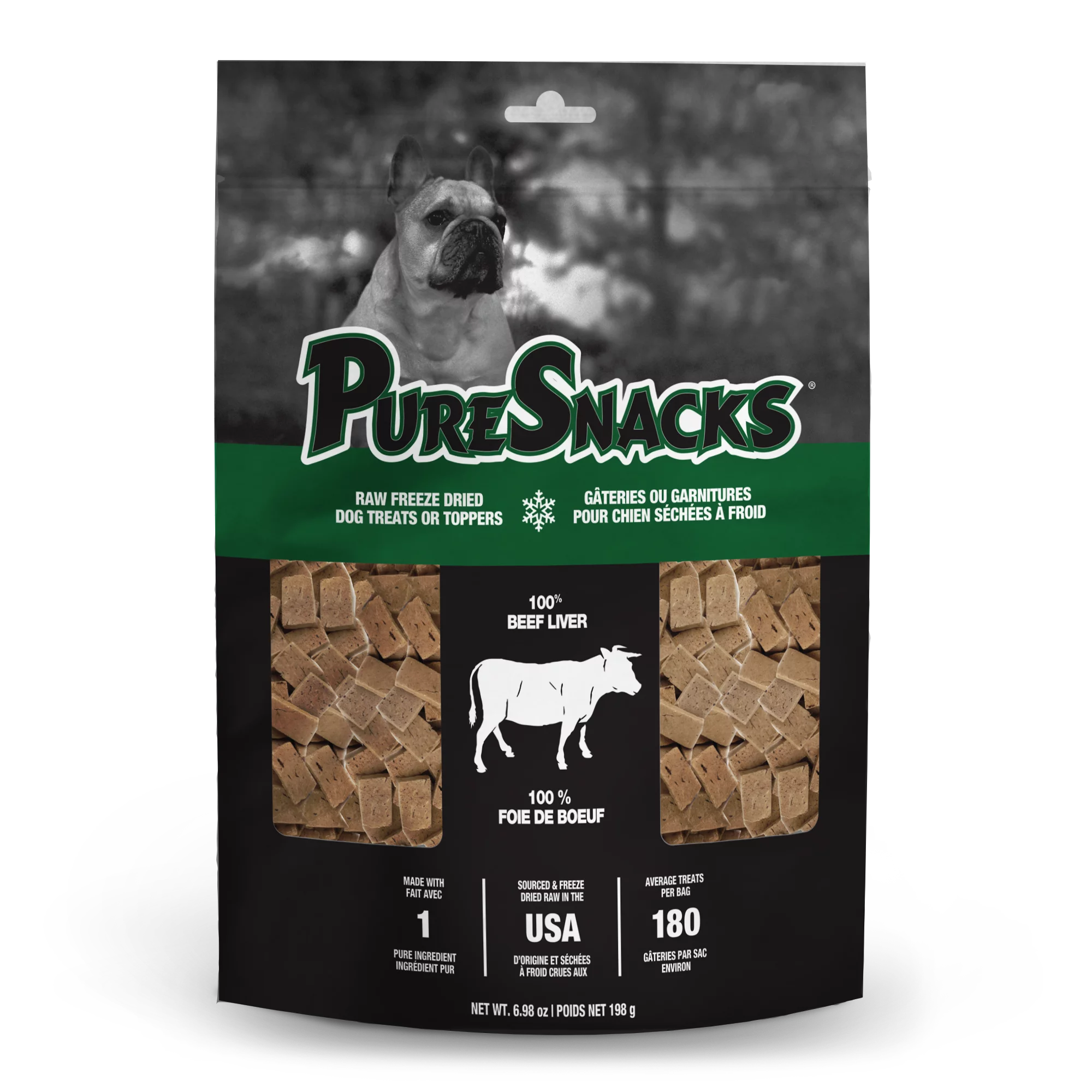 PureSnacks Beef Liver Freeze Dried Dog Treats, 6.98 oz.