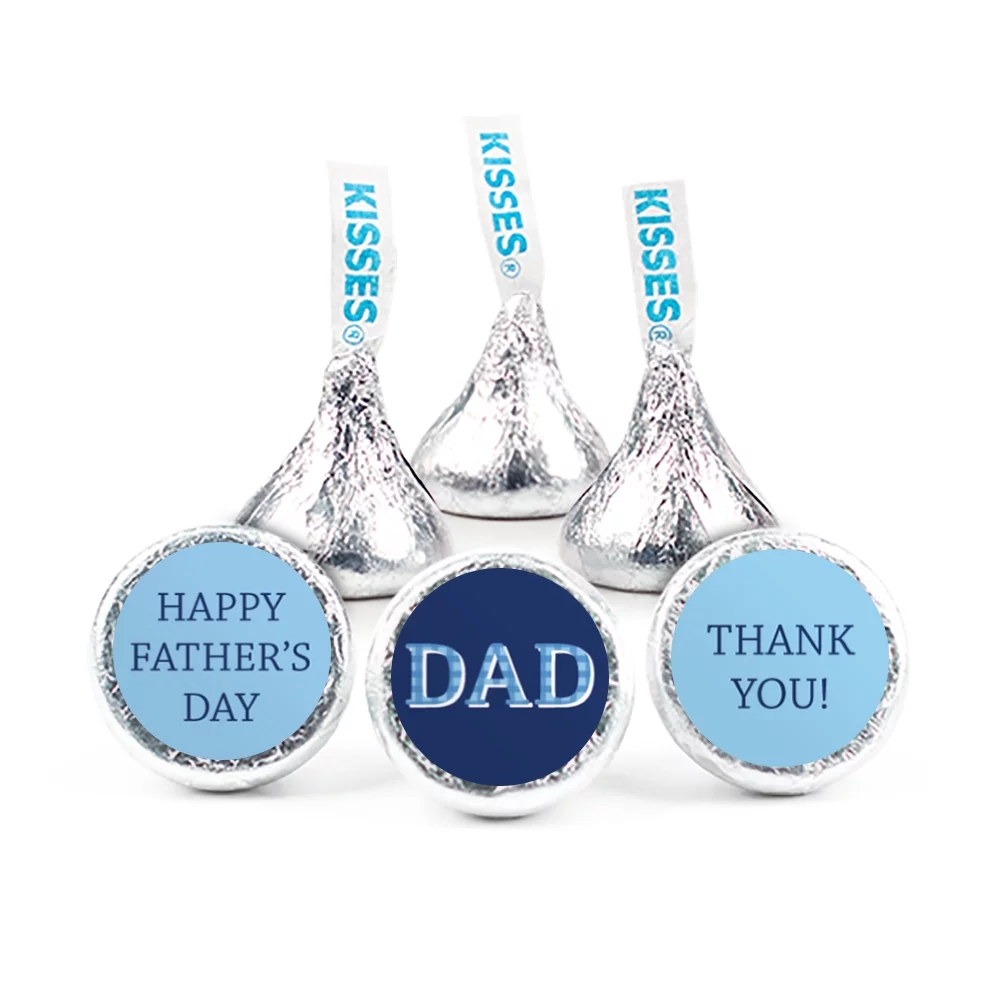 100 Pcs Father's Day Candy Kisses Chocolate Gift for Dad (1 lb, Approx. 100 pcs)
