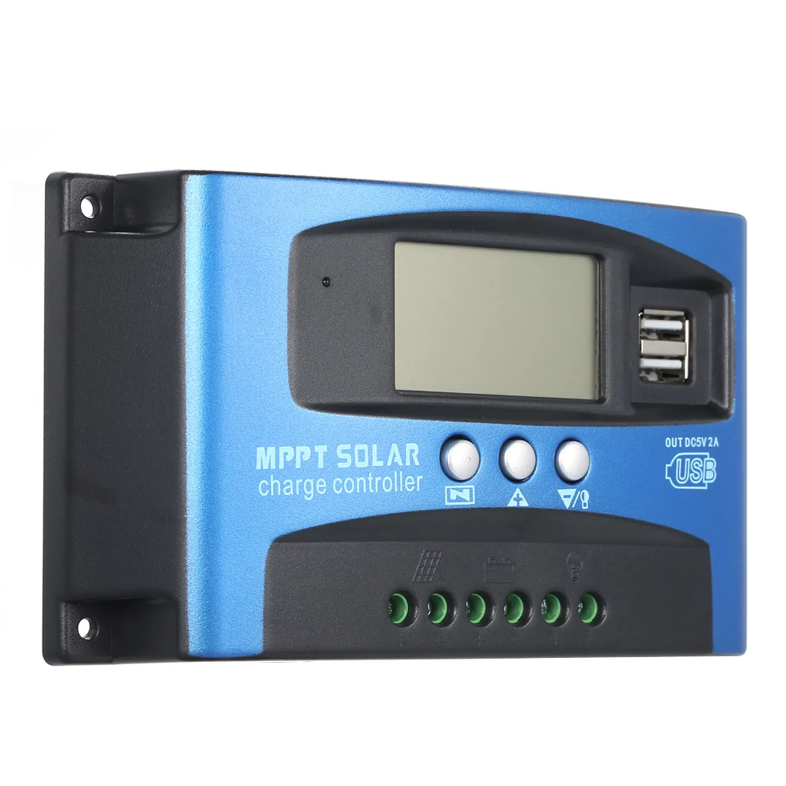 Pinnaco 100A MPPT Solar Charge Controller with Dual USB, LCD Display, Auto Solar Cell Panel Regulator - Efficient Energy Management for Solar Power Systems