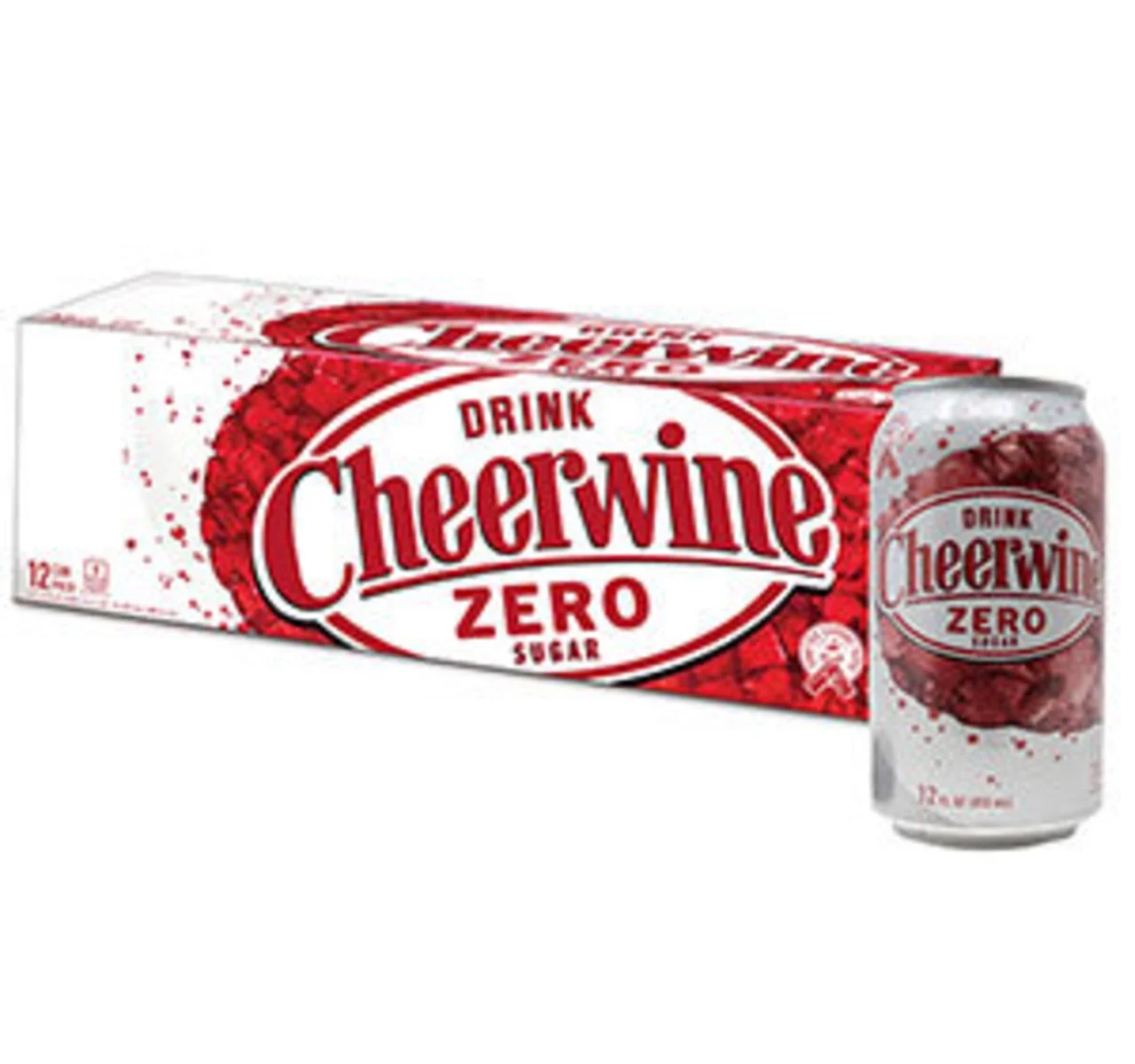 Cheerwine Zero, The South's Unique Cherry Soft Drink Since 1917, 12-Pack Case 12 fl. oz. Cans