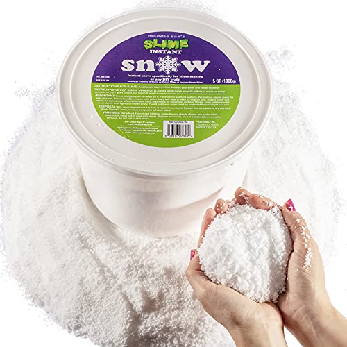 SCS Direct Maddie Rae's Instant Snow XL Pack- Makes 50 GALLONS of Fake Artificial Snow-Best Powder for Cloud Slime, Made in USA by Snowonder -Non-Toxic -Science Projects, DIY Arts & Crafts, Gift