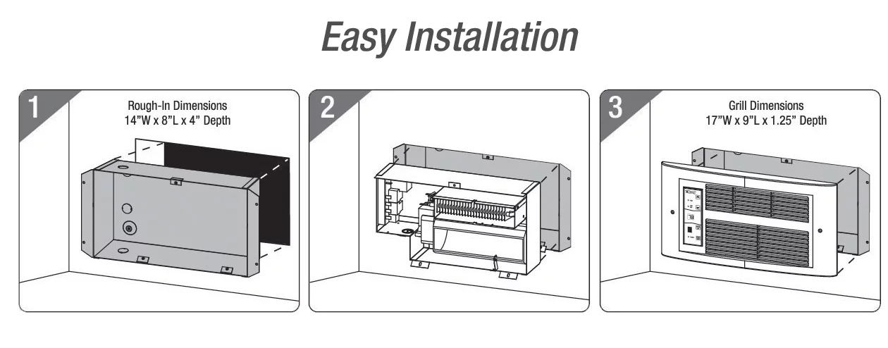 King Electric  Px Eco 240V 1750W Smart Wall Heater, Almondine