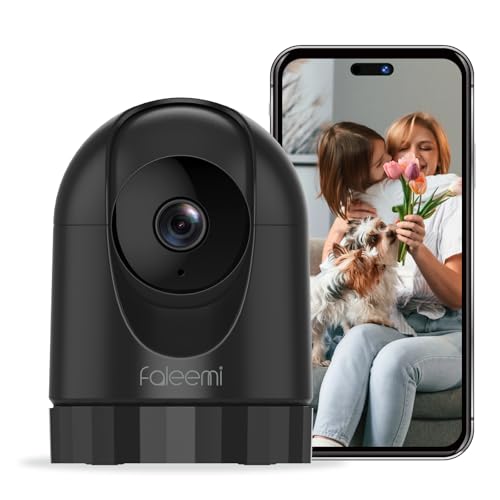 2K Pan/Tilt Indoor WiFi Security Camera with Motion Detection & Auto Tracking, Night Vision, 2-Way Audio, Siren, SD/Cloud Storage (2, Black)