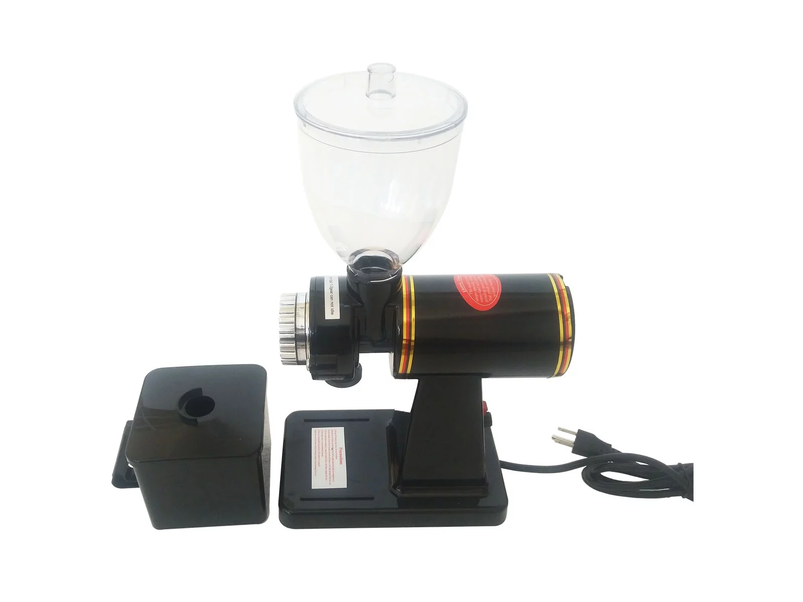 INTBUYING Mini Electric Coffee Grinder Household Coffee Bean Grinder Black