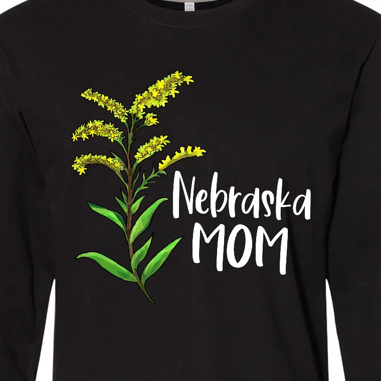 Inktastic Nebraska Mom Goldenrod Flower Long Sleeve T-Shirt