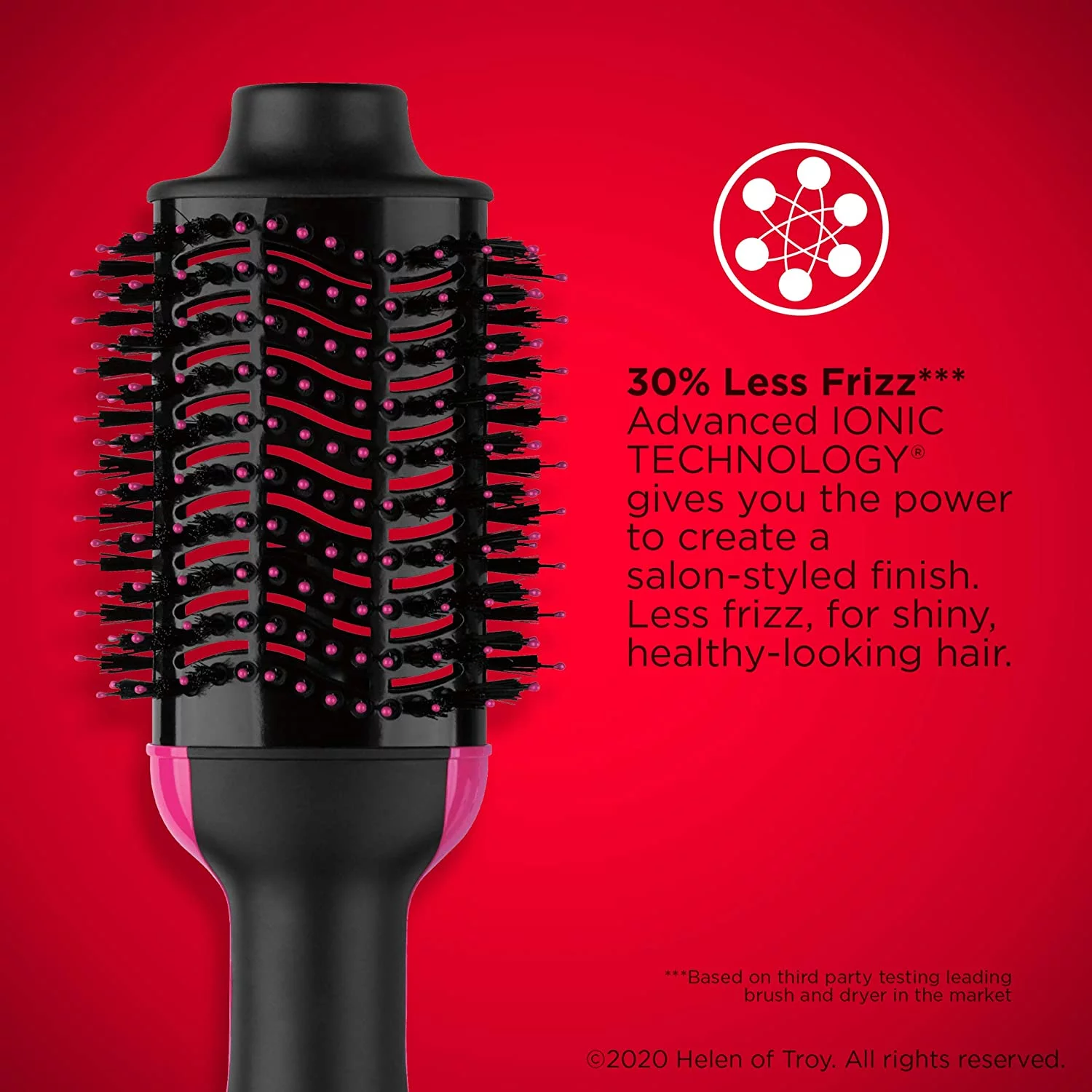 Revlon One-Step Hair Dryer And Volumizer Hot Air Brush, Black, Packaging May Vary