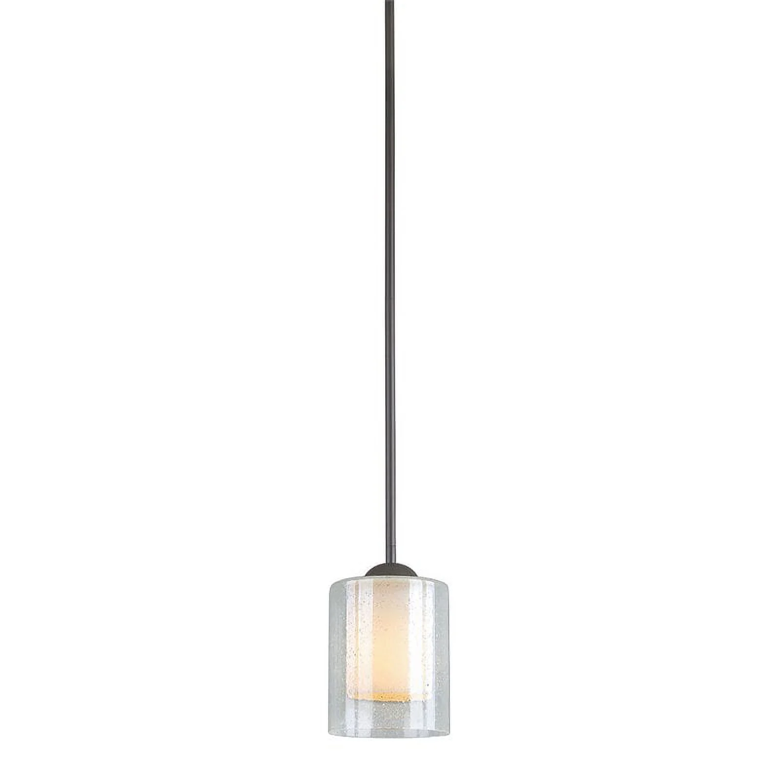 Woodbridge Lighting Cosmo 1 Light Steel and Glass Mini Pendant in Bronze