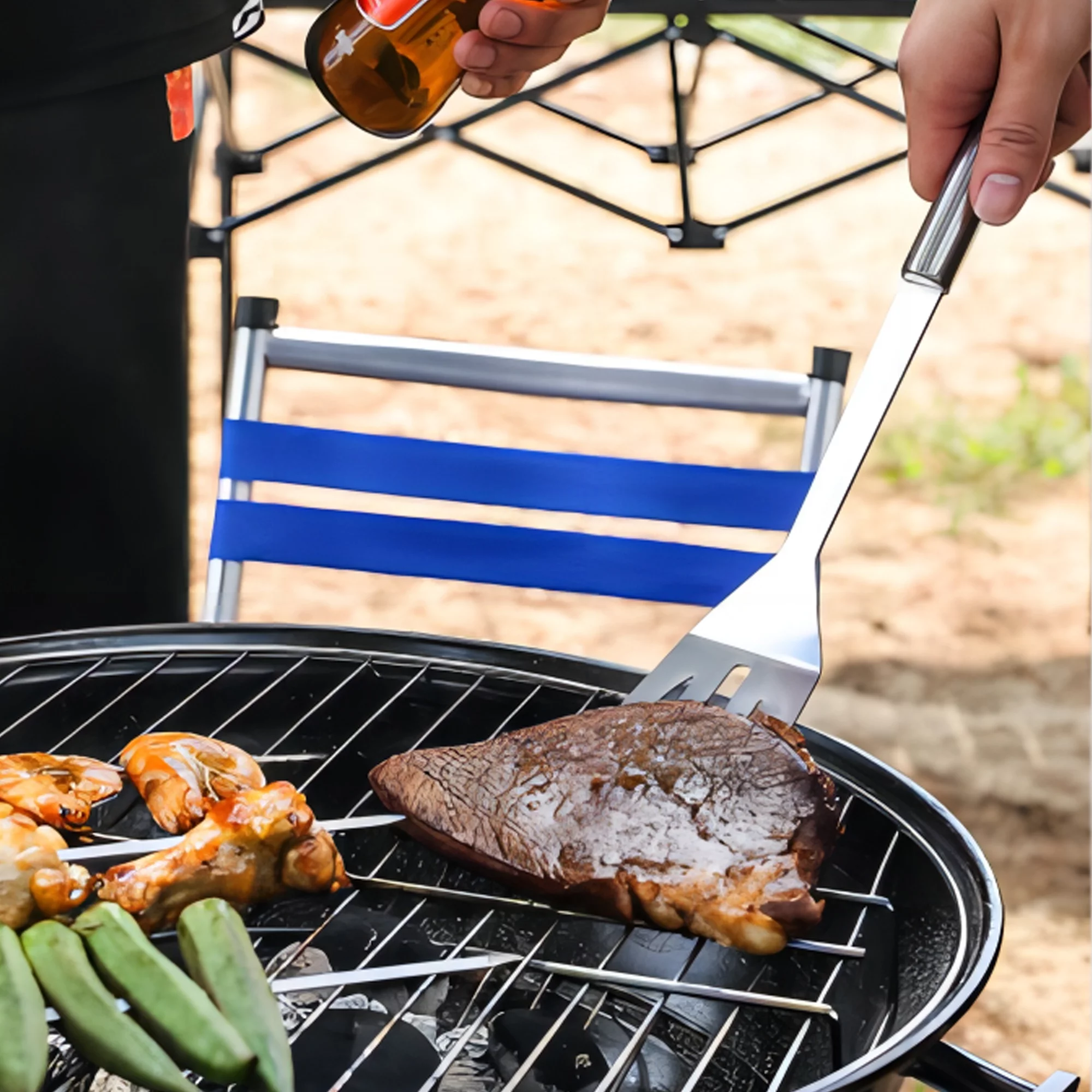 Grill Accessories Stainless Steel Grilling Accessories for Outdoor BBQ Grill Set Gifts for Dad Men Women