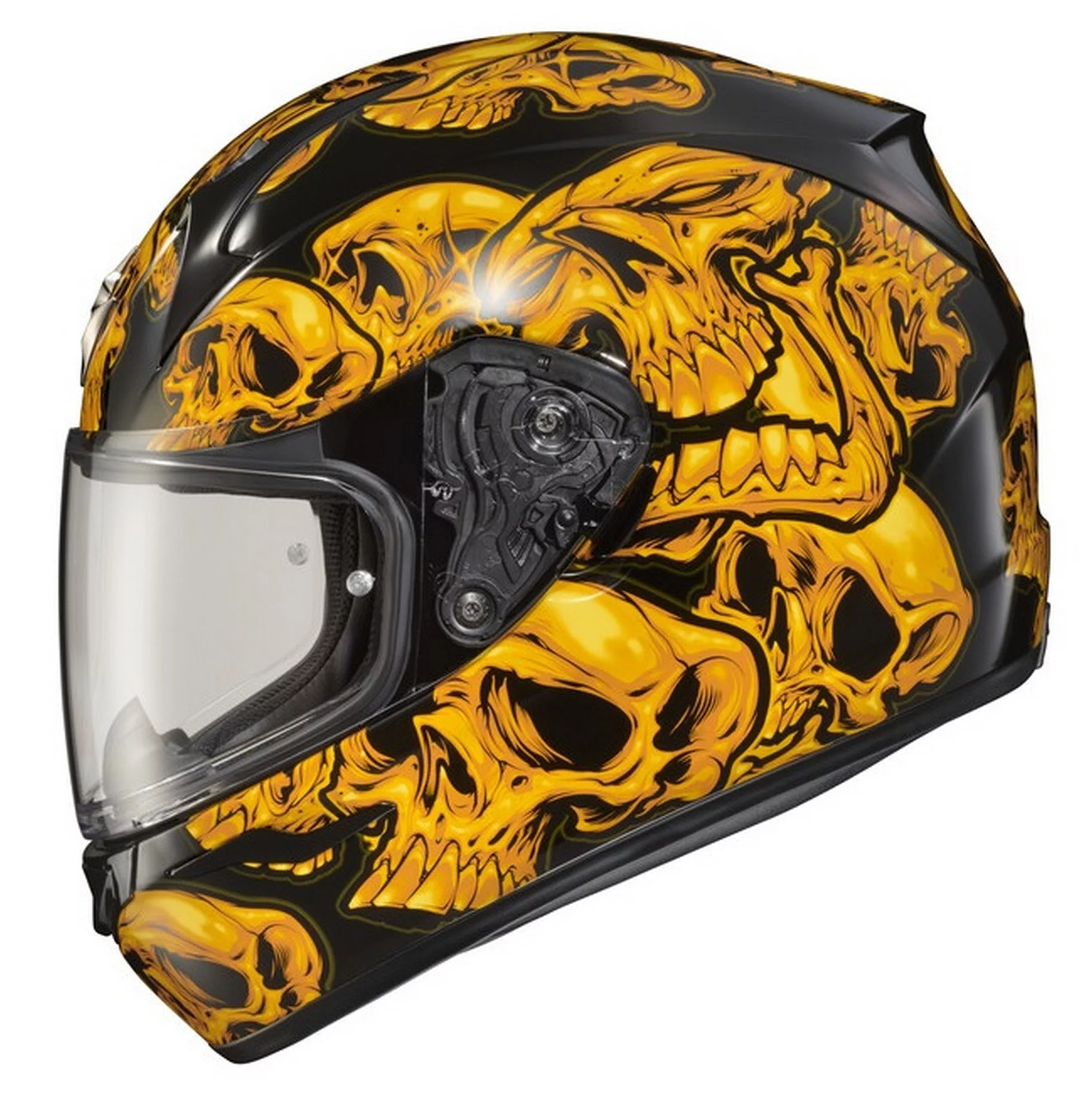 Scorpion EXO-R320 Skull-E Motorcycle Helmet Orange LG