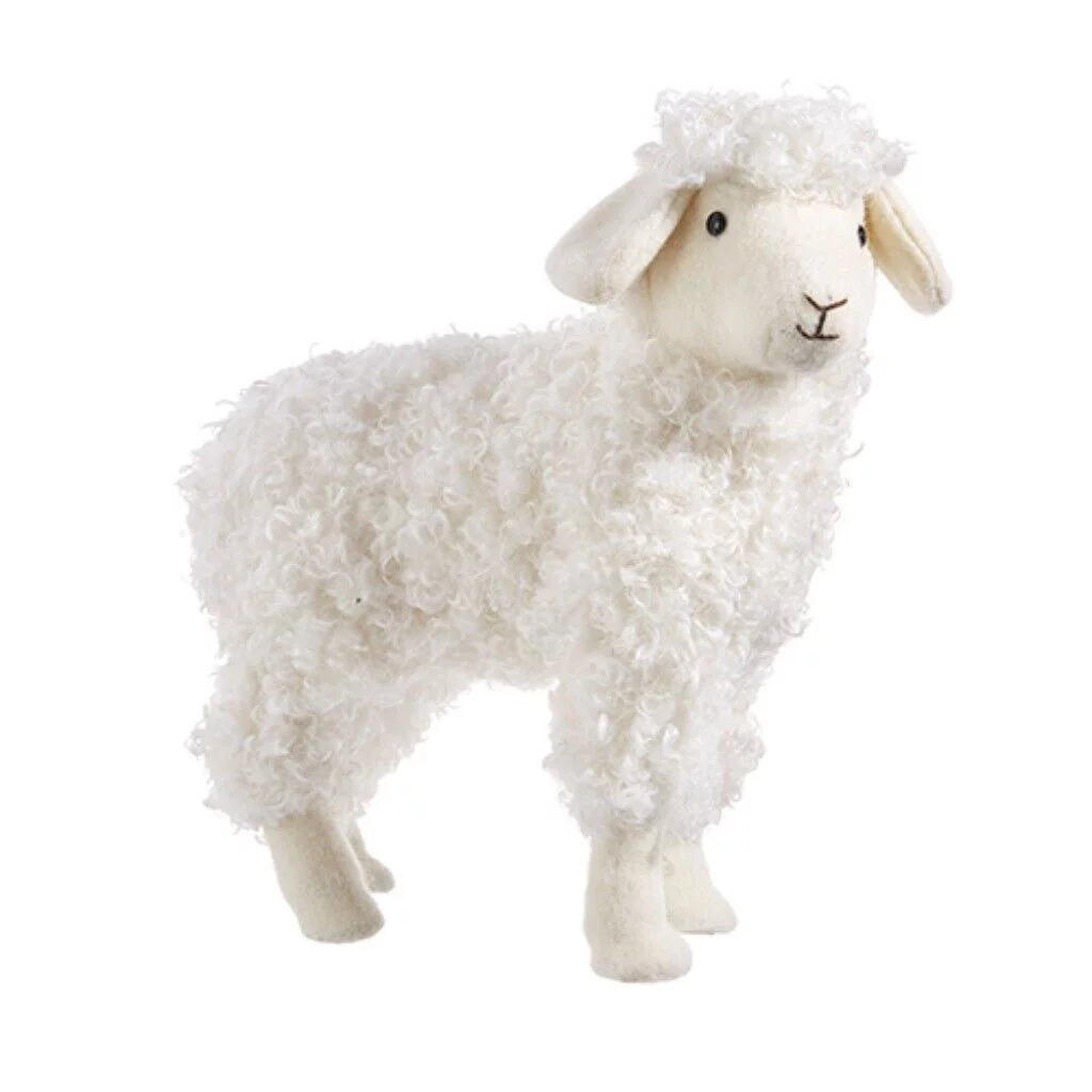 Raz Imports White Sheep Lamb Statue Figurine 12.5 x 14 Inch