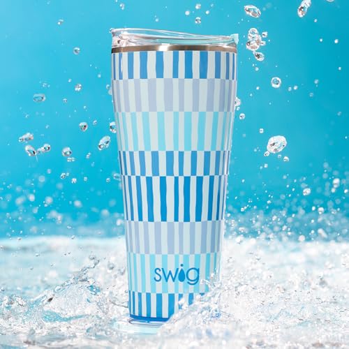 Swig Life 32oz Insulated Tumbler, Travel Coffee Tumbler with Lid, Cup Holder Friendly, Stainless Steel Travel Coffee Mug, Glitter Tumbler, Glitter Gifts (Confetti)
