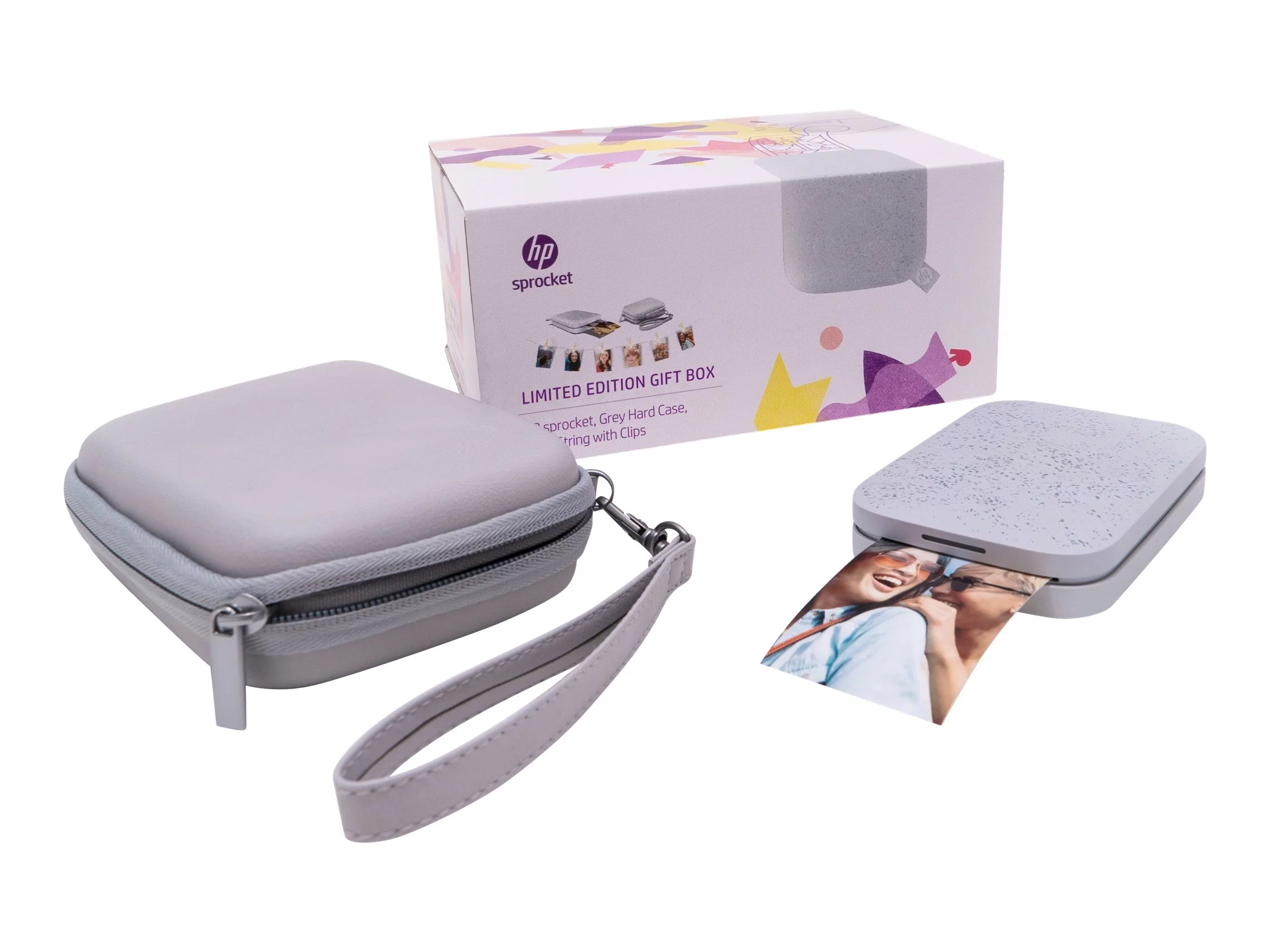 HP Sprocket Portable Photo Printer (Luna White) – Instantly Print 2x3” Sticky-backed Photos from Your Phone