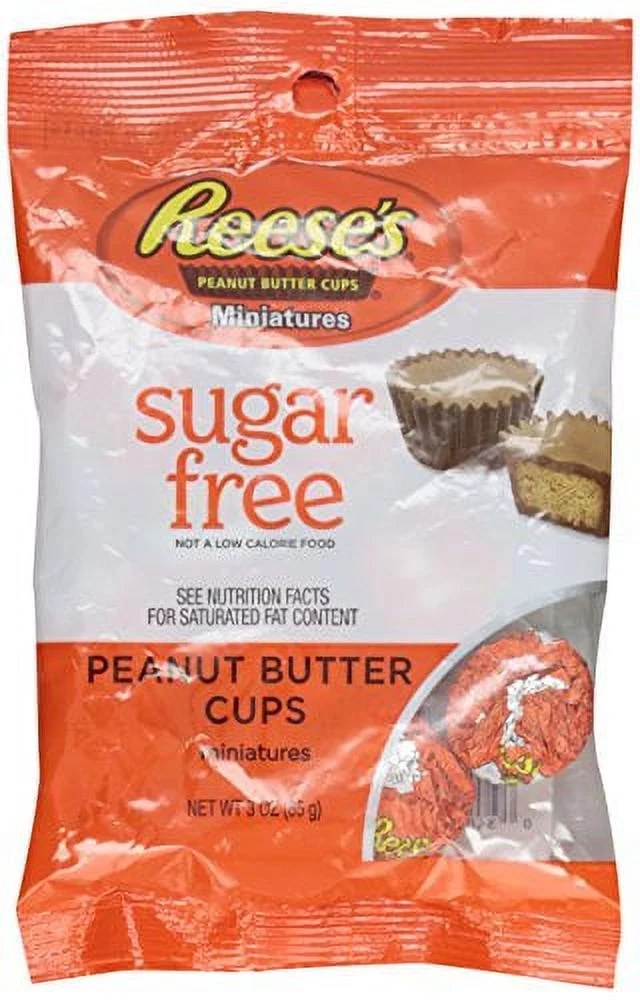 Hershey's Sugar Free Reese's Peanut Butter Cups Miniatures Original (Pack of 32)