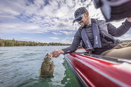 Onyx A/M-24 Deluxe Automatic/Manual Inflatable Life Jacket, U.S. Coast Guard Approved, Low Profile, Compact Design, Manual Convertible Inflation Option
