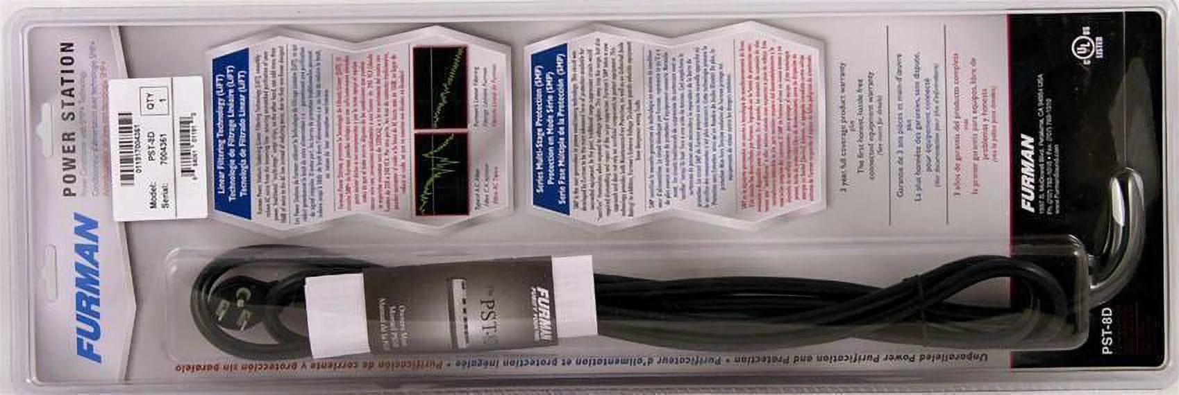 Furman PST-8D A/V Theater Power Conditioner Noise Filter 8 Outlets 8DIG