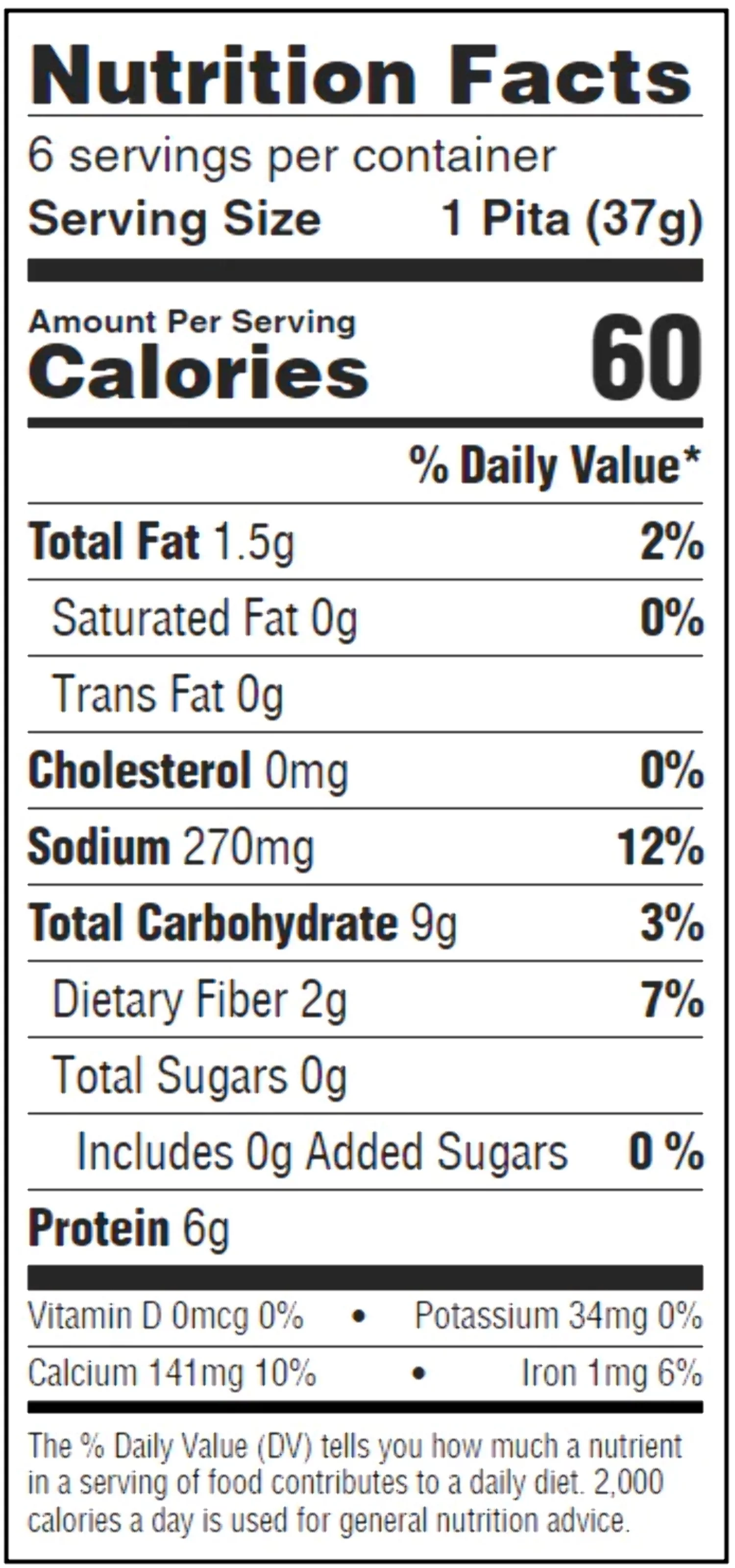 Josephs Low Net Carb Flax Pita Bread, 8 oz, 3 Pack, 18 Count