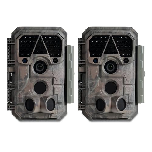 P70 Trail Camera, 64MP 1296p, Game Cameras with No-Glow IR Night Vision, Motion Activated, Waterproof for Wildlife Deer Cams, Hunting