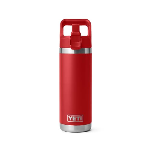 YETI Rambler 18 oz Bottle, Vacuum Insulated, Stainless Steel with Straw Cap, Beekeeper