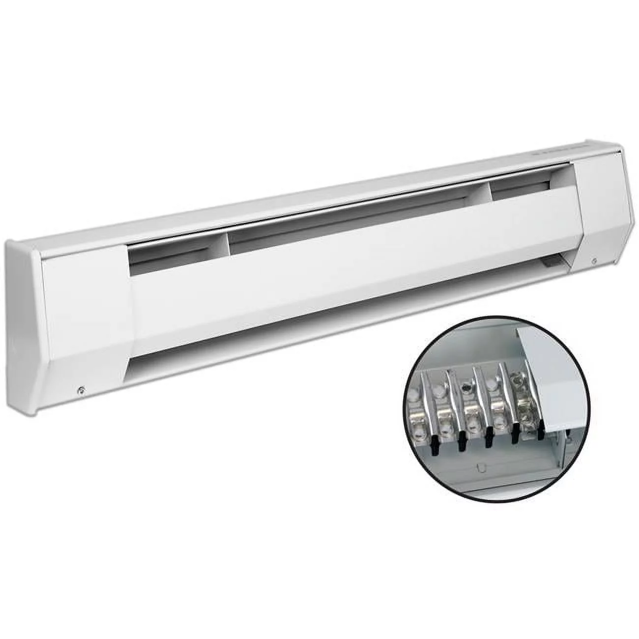King Electric 2K2005BW 27 in. 208V 500W Electric Baseboard Heater, White
