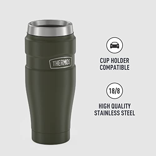 THERMOS Stainless King Vacuum-Insulated Travel Tumbler, 16 Ounce, Midnight Blue