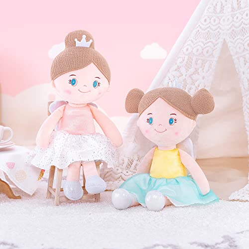 Gloveleya Baby Girl Gift First Baby Doll Plush Doll Print Sunflowers